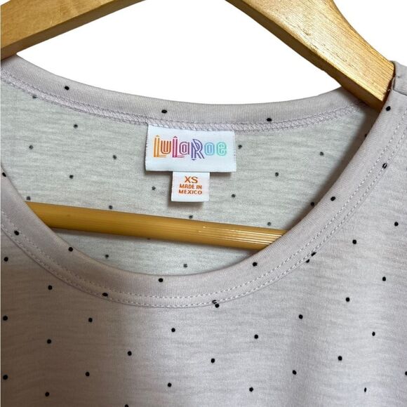 LuLaRoe Marly Lavender and Black Polka Dot Dress Size XS NWT - Picture 5 of 8